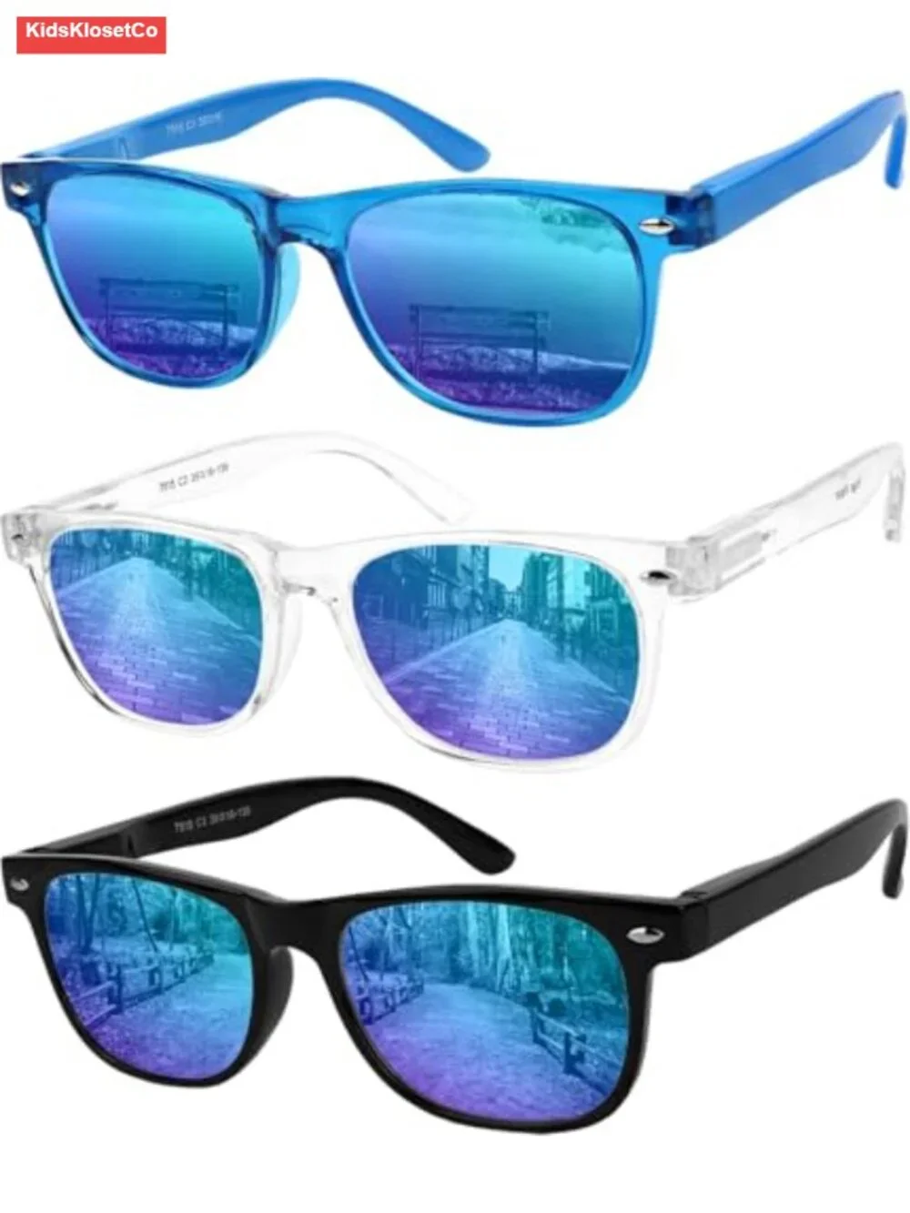 3 Pack Kids Polarized Sunglasses UV Protection Flexible Frame